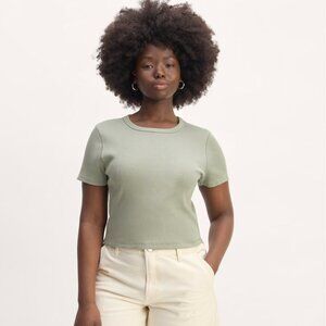 Everlane - The ’90s Rib Tee - Sage Green - L